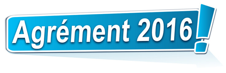 agrément 2016 sur étiquette bleue