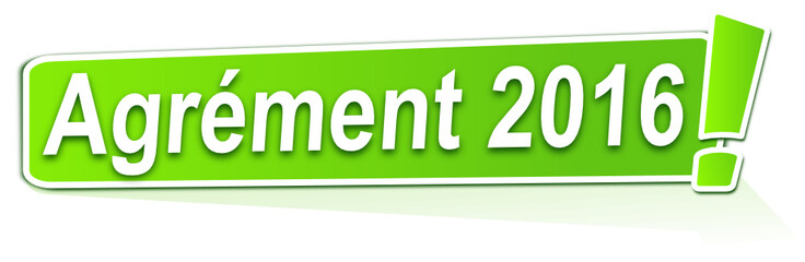 agrément 2016 sur étiquette verte