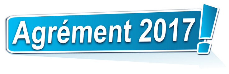 agrément 2017 sur étiquette bleue