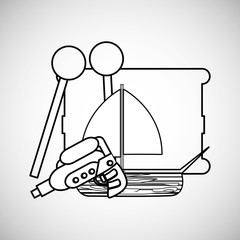 Toy design. Childhood icon. Flat illustration, vector graphic