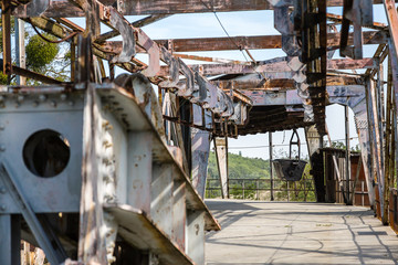 Historic coal mining rail cart