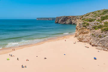Fototapeta na wymiar Praia do Beliche - beautiful coast and beach of Algarve, Portugal