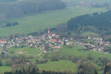 Fototapeta na wymiar Small village Machov, Czech Republic