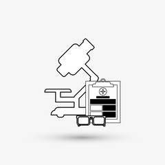 Medical care design. Health care icon. Flat illustration, vector