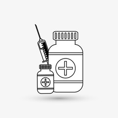 Medical care design. Health care icon. Flat illustration, vector
