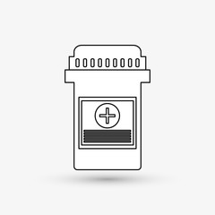 Medical care design. Health care icon. Flat illustration, vector