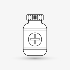 Medical care design. Health care icon. Flat illustration, vector
