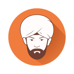 Obraz premium This is an illustration of man's head with turban