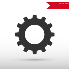 Gear black icon vector and jpg. Flat style object. Art picture d