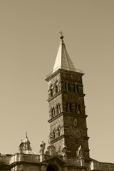 Rome,Italy,belfry,campanile,Basilica di Santa Maria Maggiore.