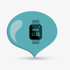 Wearable technology design. Gadget icon. Flat illustration, vector