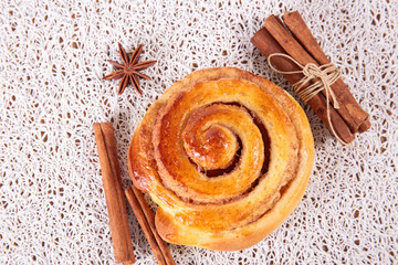 baked cinnamon bun
