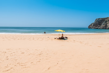 Fototapeta na wymiar Praia do Beliche - beautiful coast and beach of Algarve, Portugal