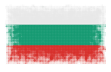 Bulgarian flag symbol halftone