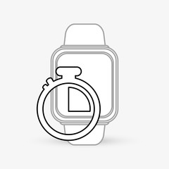Wearable technology design. Gadget icon. Flat illustration, vector
