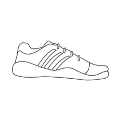 Sneaker shoe icon in outline style