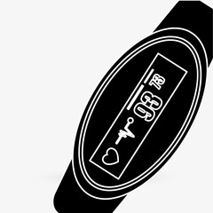 Wearable technology design. Gadget icon. Flat illustration, vector