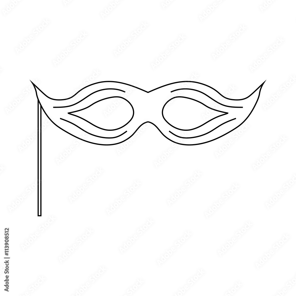 Wall mural Theatrical mask icon, outline style