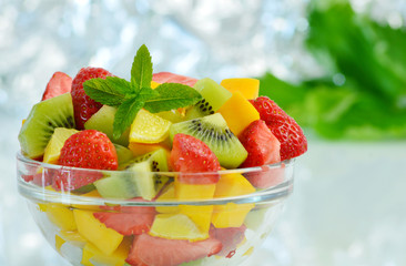 Variety of fresh fruit in the summer.
Fruit mixed for health.