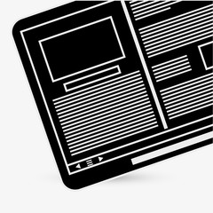 Wearable technology design. Gadget icon. Flat illustration, vector