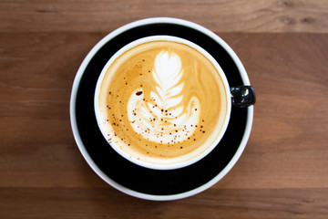 Latte art coffee