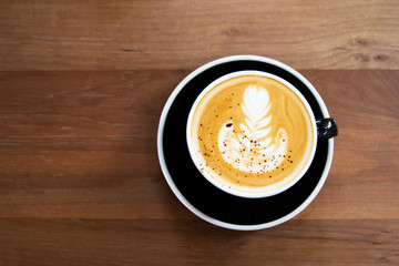 Latte art coffee