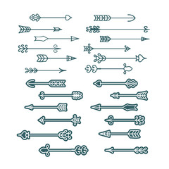 retro arrows set vector