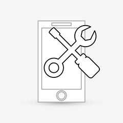 Wearable technology design. Gadget icon. Flat illustration, vector