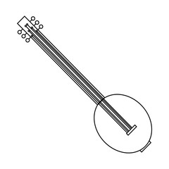 Saz traditional turkish music instrument icon