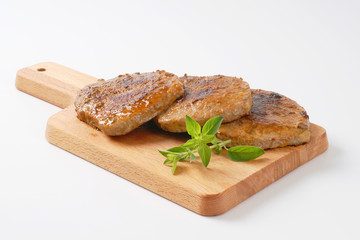 herb rubbed pork chops