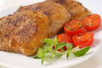 herb rubbed pork chops
