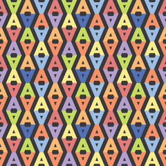 Seamless Colored Font Patter