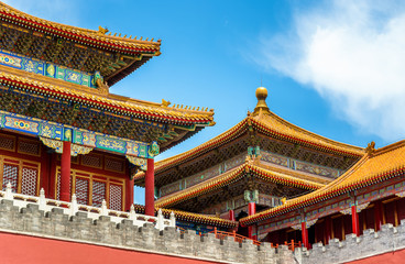 Meridian Gate of the Palace Museum or Forbidden City in Beijing