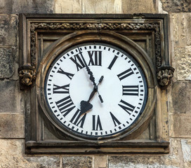 Fototapeta na wymiar Clock in Prague Old Town, Czech Republic.