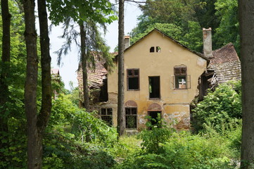 Fototapeta na wymiar Abandoned house , Romania,Transylvania, Brasov