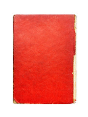 Old red paper, hardcover of book, abstract texture, vintage back
