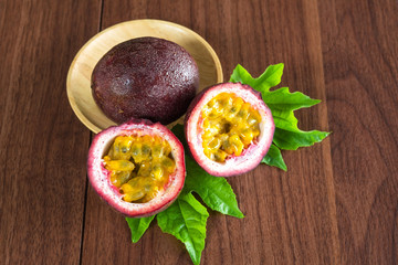 Juicy Passion fruits  slice