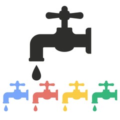 Faucet - vector icon.