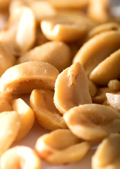Salted nuts closeup