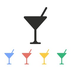 Cocktail - vector icon.