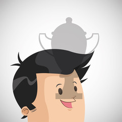 Success design. Winner icon. Flat illustration, vector graphic