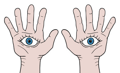 Eyes in hands