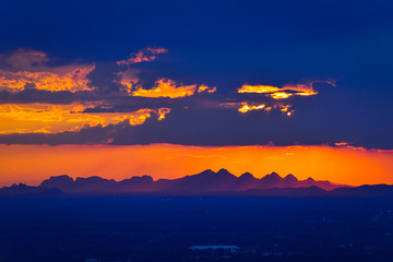 Breathtaking sunset above the mountain