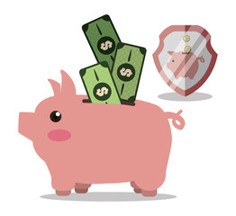 Bank and money savings