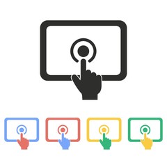 Digital interaction - vector icon.