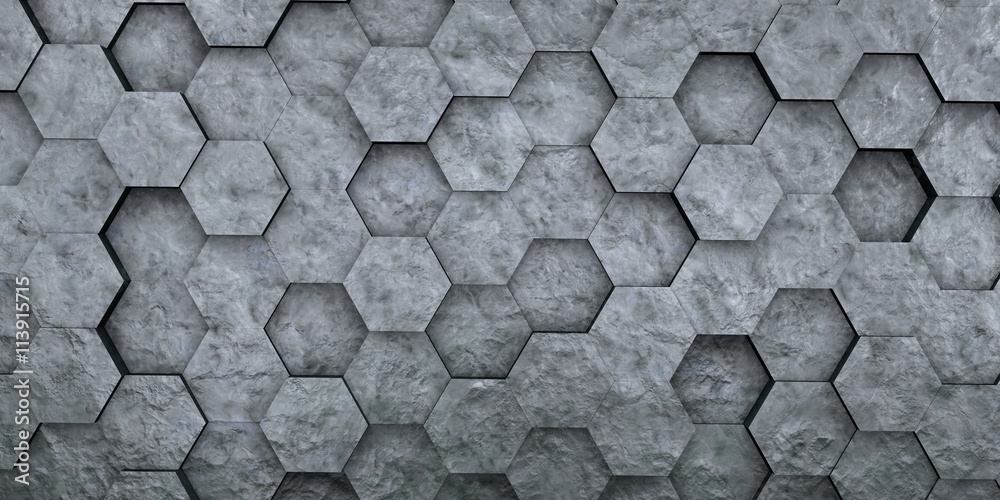 Poster digital hexagons background