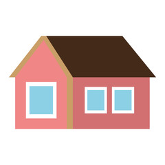 colorful one floor house,vector graphic