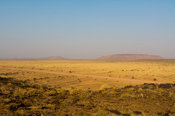 Scenery of a table mountain in namibia, africa