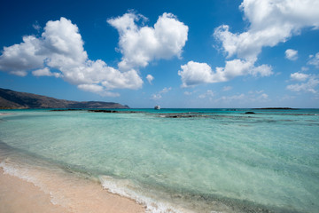 tranquil beach scene at elafonisi