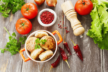 Homemade chicken cutlets